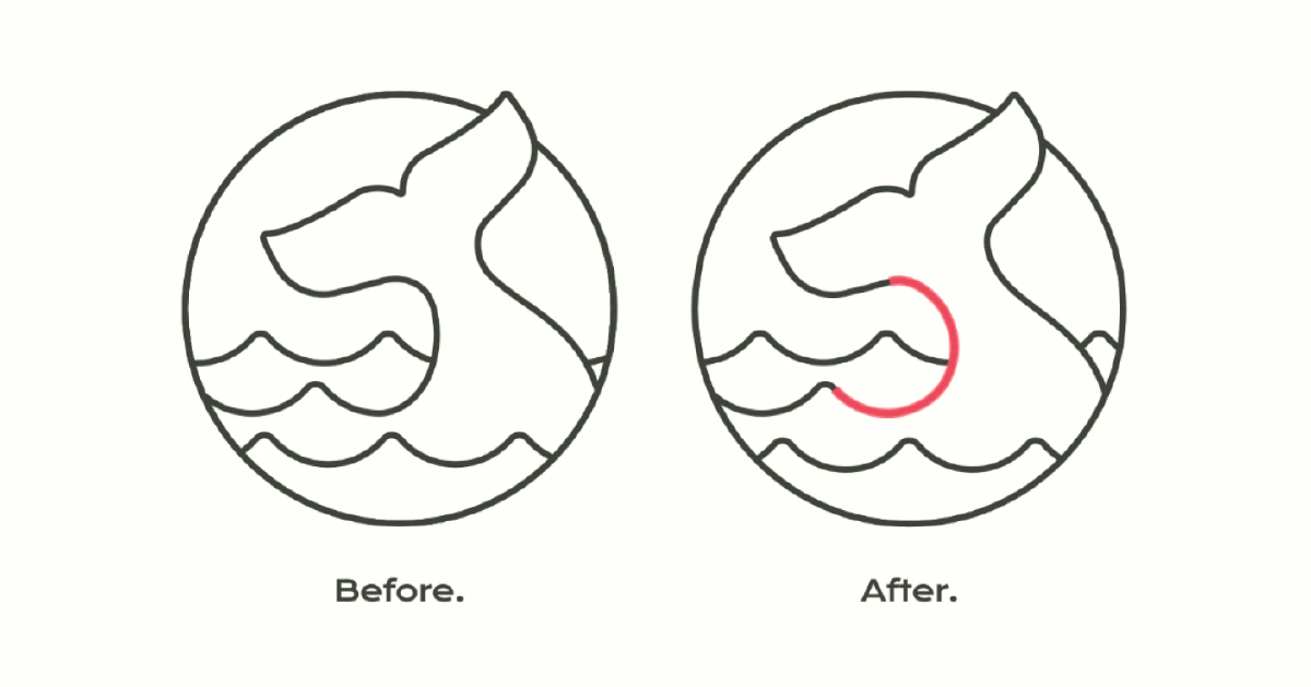 Fixed tail base and wave peak