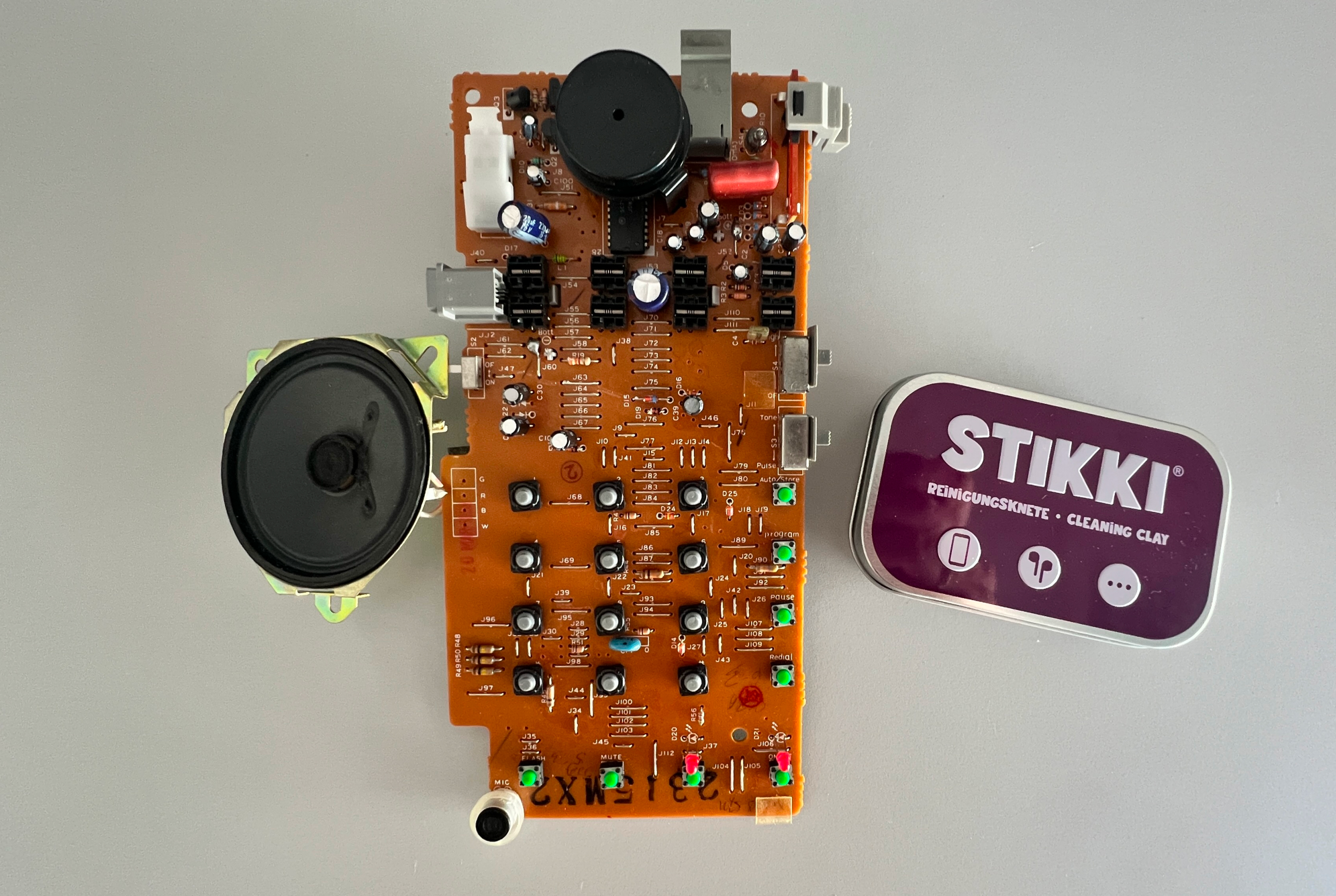 Restored Panasonic phone showing cleaned exterior surfaces