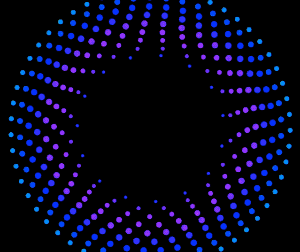 Animated circles from the center to outside v3