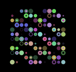 Animated circles grid