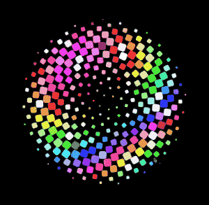 Colored sunflower pattern