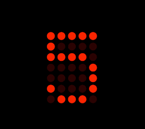 Digits made of circles