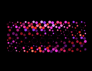 Purple rect grid circles animation wave