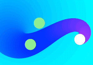 Rainbow infinity sign animated, backwards