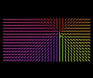 Array rotated to mouse move