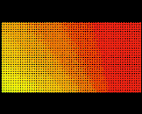 Rainbow rotated to mouse move