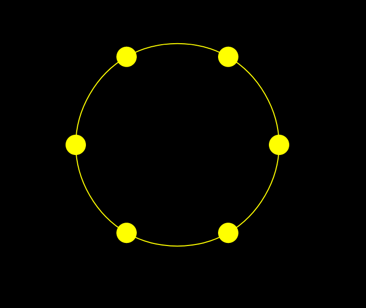 Circle made of points